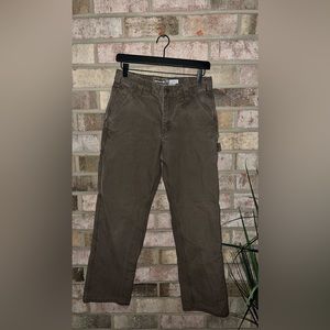 Dark Green Men’s Carhartt Military Style Cargo Pants Size 30
